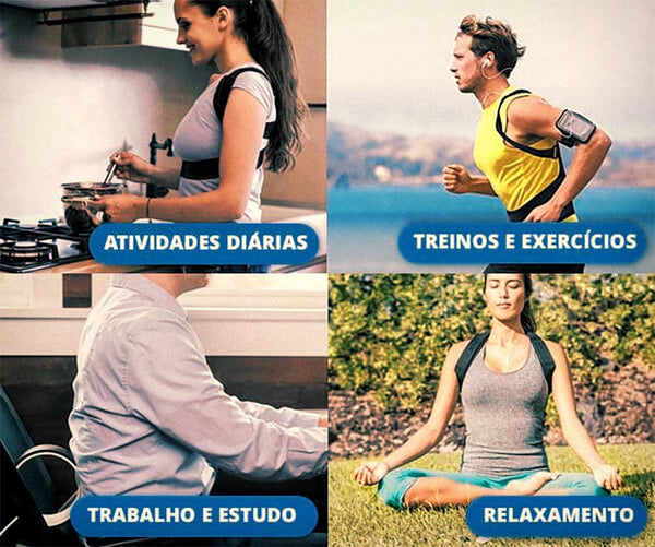 Tratamento da dor nas costas: Corretor postural ajustável para coluna e cervical, suporte para as costas unissex. Alivia a dor nas costas e melhora a postura, melhorando a saúde e a qualidade de vida.