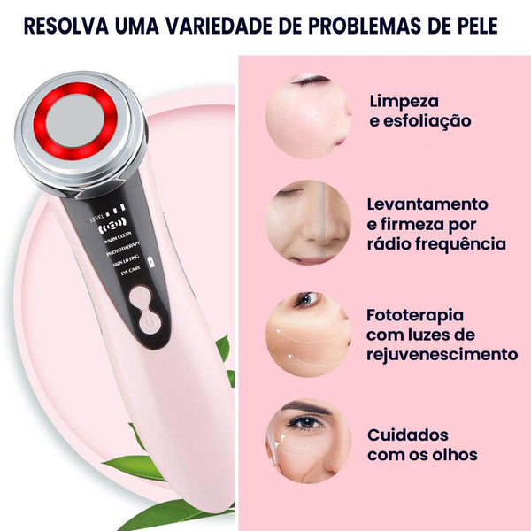 Conquiste uma pele radiante e jovem com o Novo Massageador Facial Multifuncional 4 em 1 Elétrico Usb Portátil.  Limpeza profunda, rejuvenescimento, esfoliação, proteção, elevação e firmeza do rosto, tudo em um só produto.  Compre agora e tenha uma pele impecável!