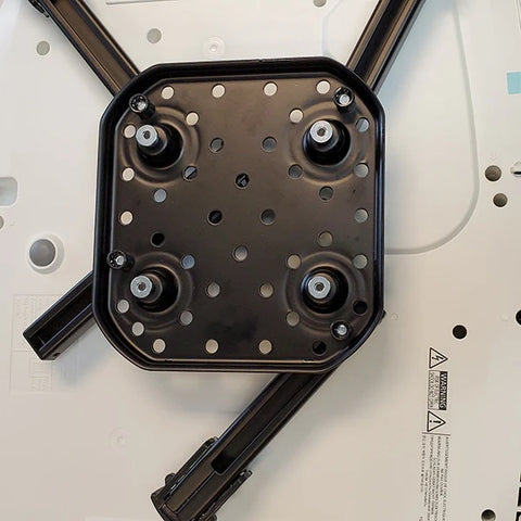 demonstration attaching plate to golf simulator projector