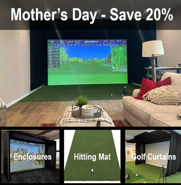 Golf Simulator & Hitting Mat Mother's Day Sale