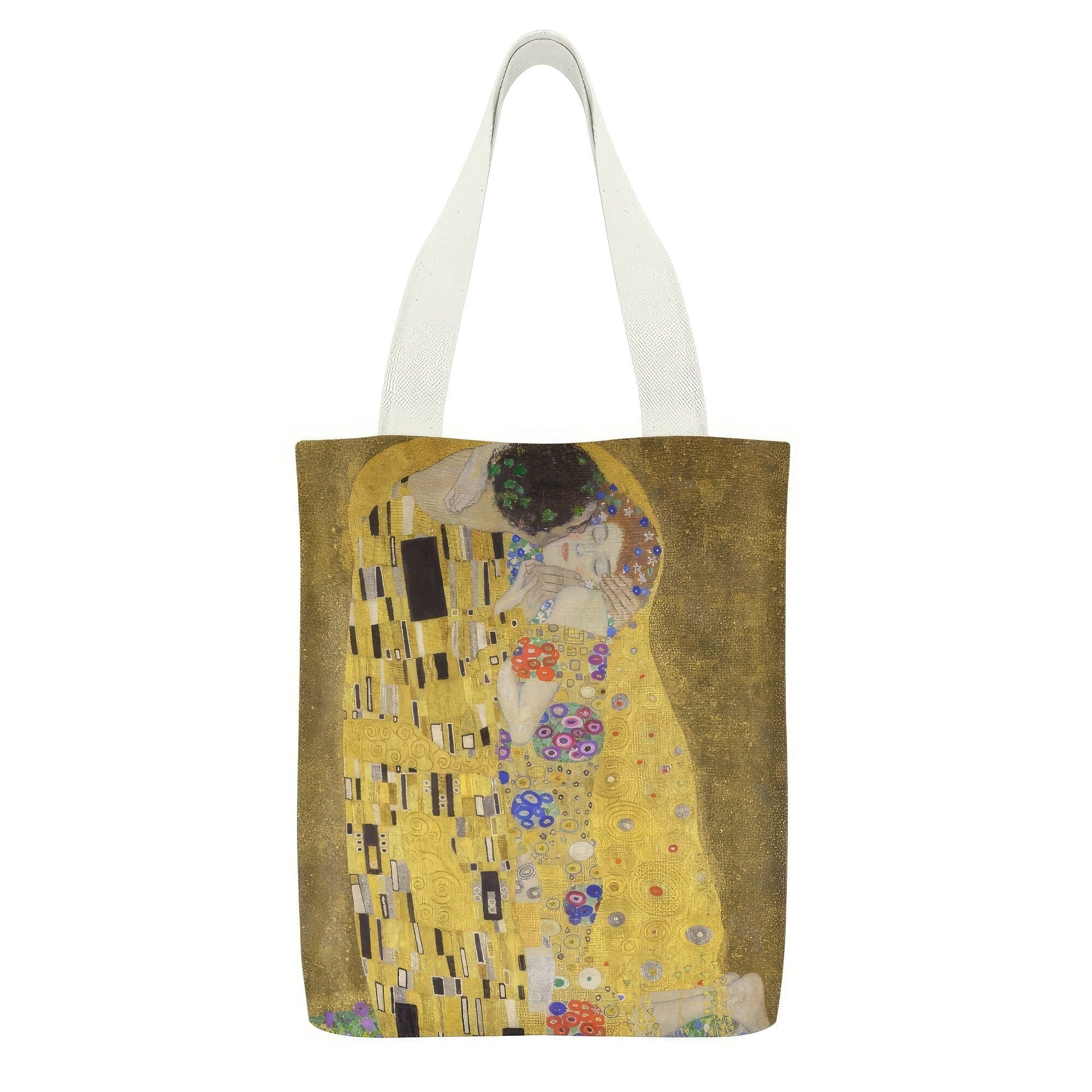 Gustav Klimt's Vibrant Life and Death Scene Tote Bag - A Timeless