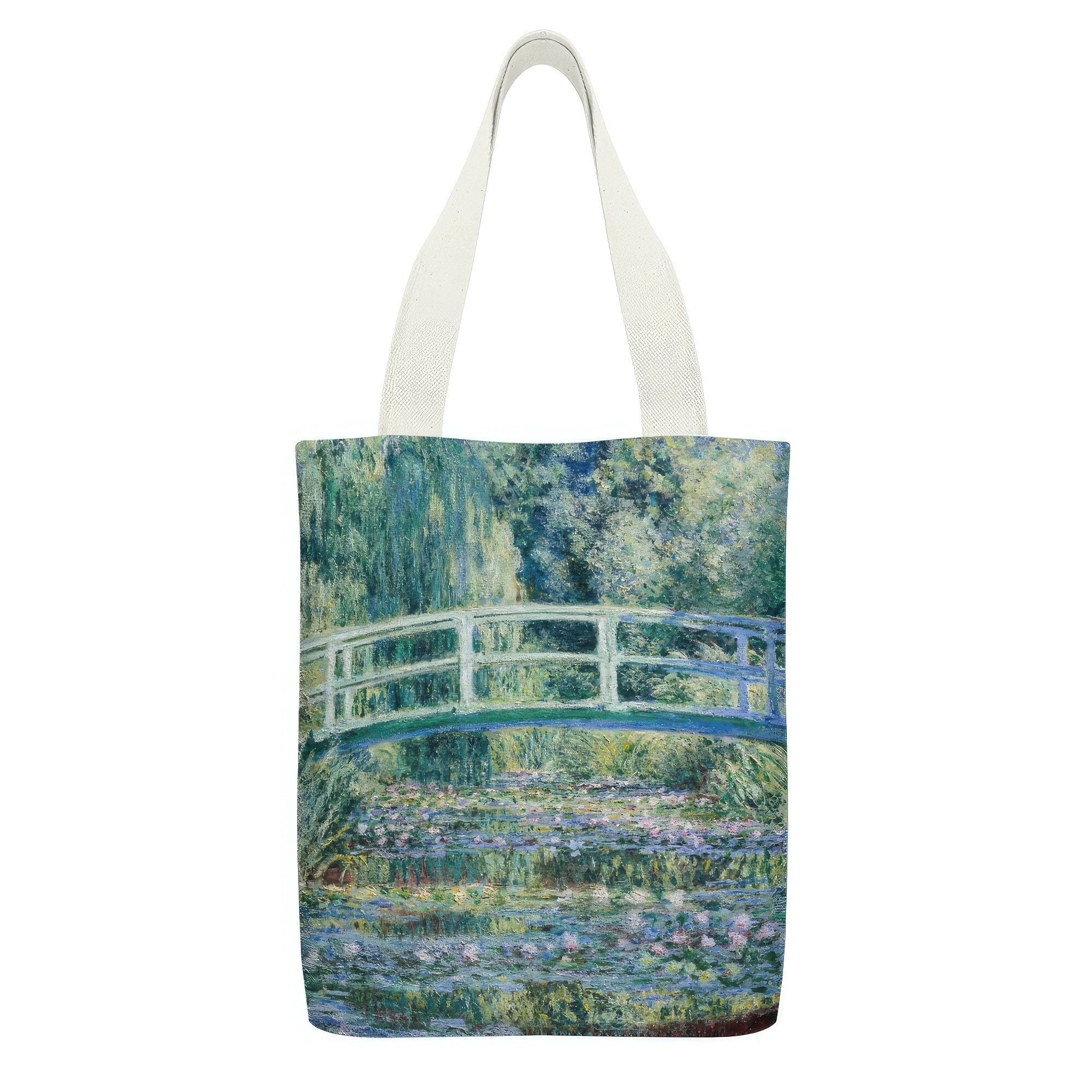 Claude Monet Water Lilies Natural Canvas Tote Bag: A 1906 Masterpiece At  Your Fingertips - Slyarts