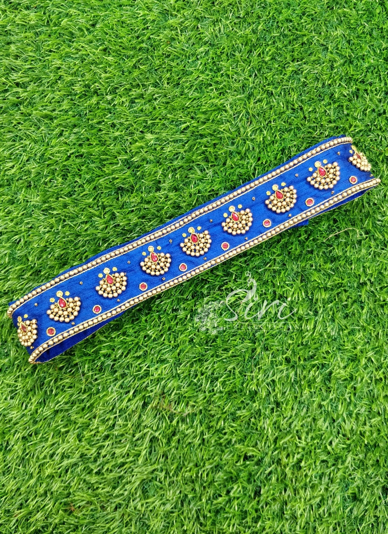 Lovely Gold HandWork Belt In Beads And Stones – Siri Collections