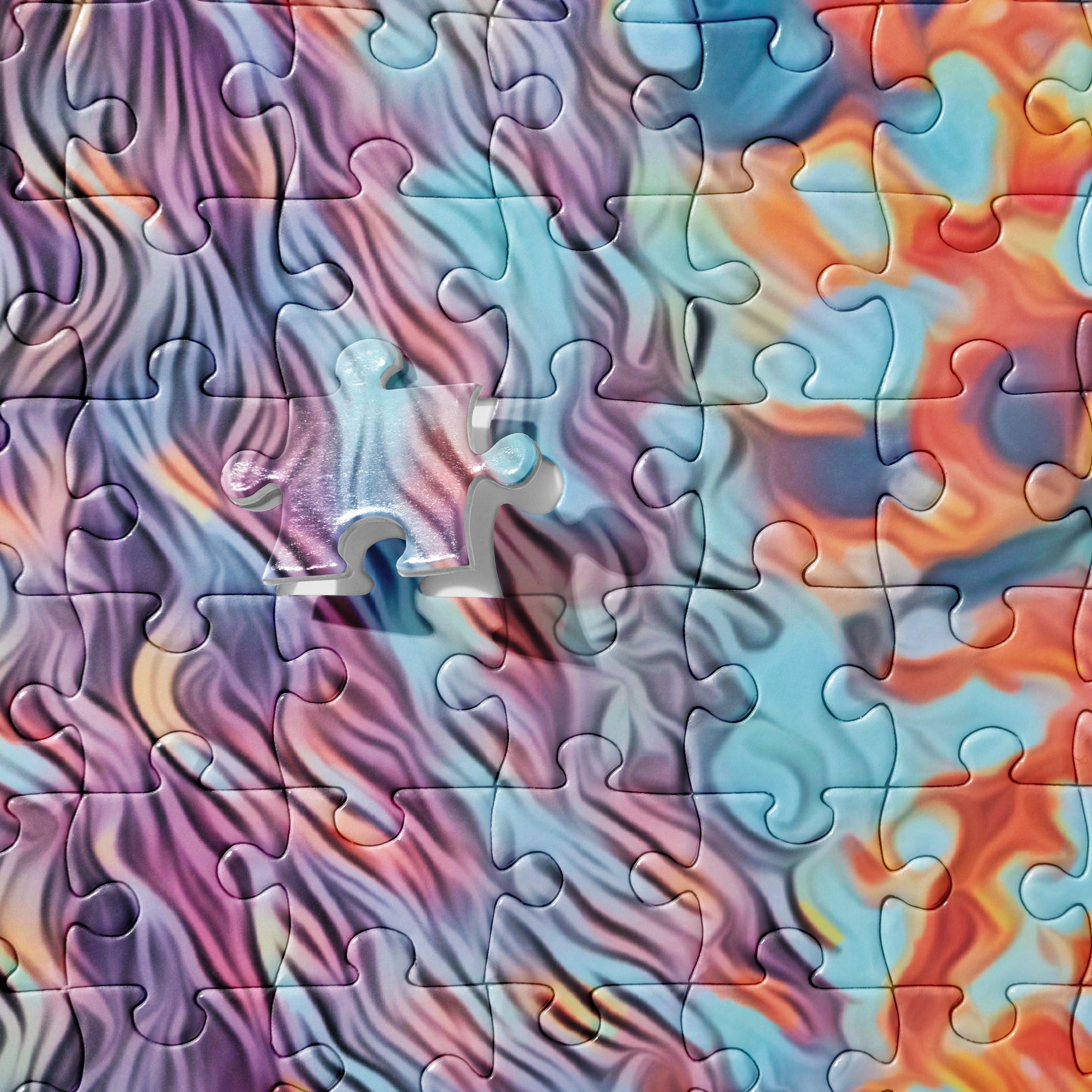 Golden Kaleidescope Curls Jigsaw puzzle