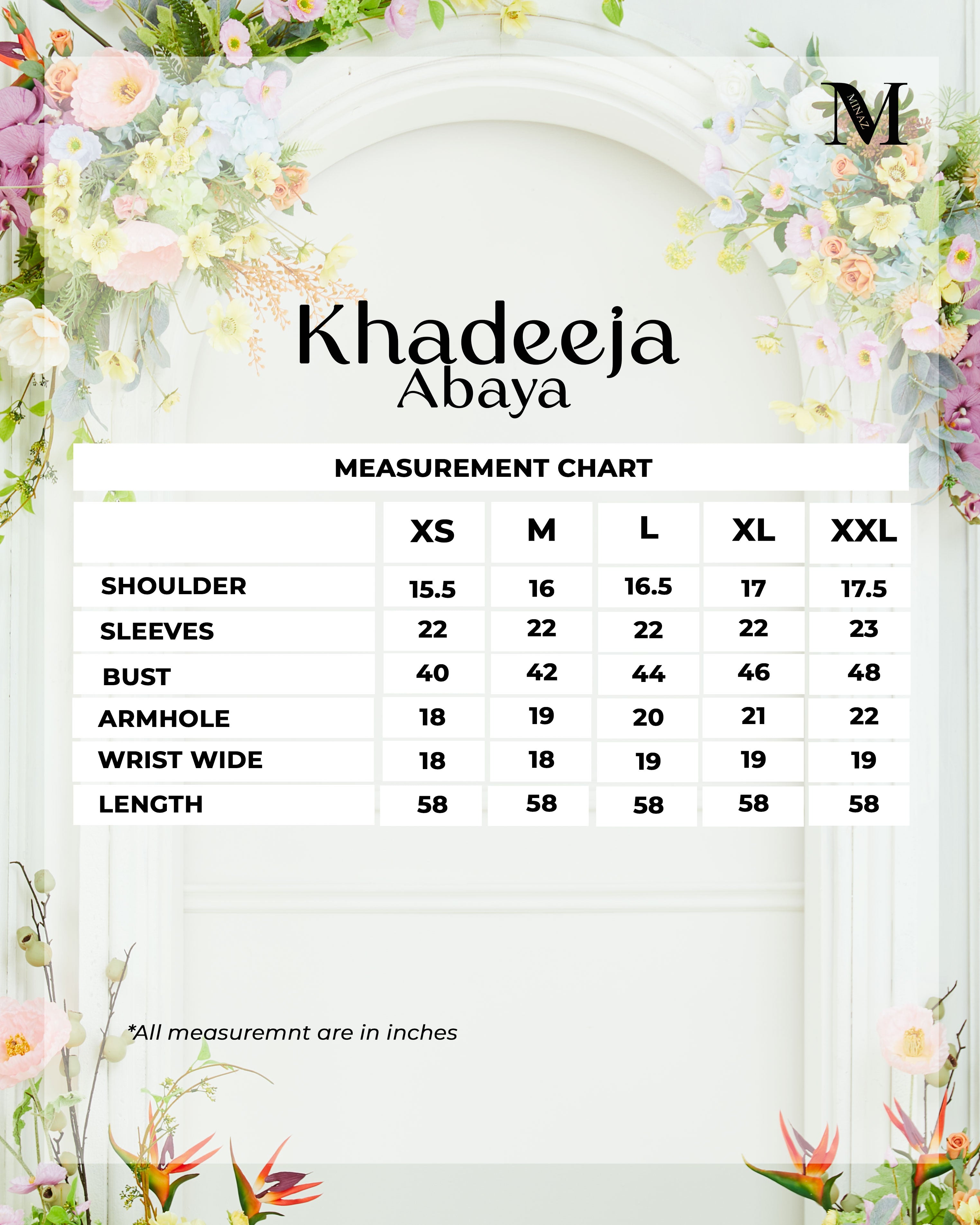 Size guide – Jieha Ghazali