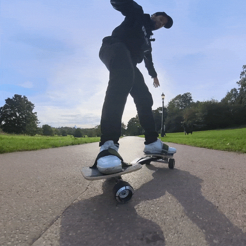 Riding a Snakeboard up Primrose Hill