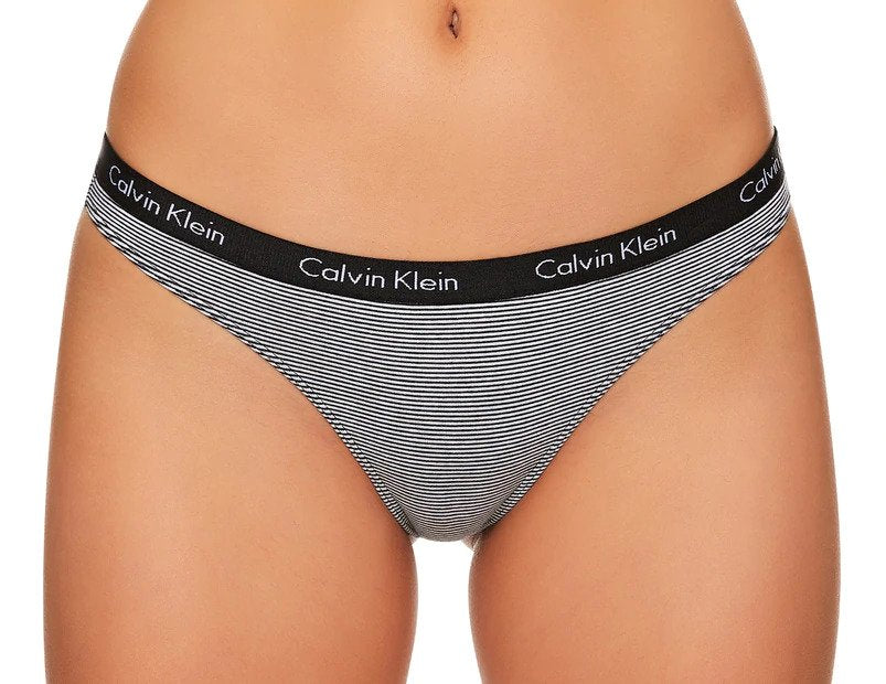 Calvin Klein Women's Carousel Thong 5-Pack - Black/Cedar/Nymph's Thigh