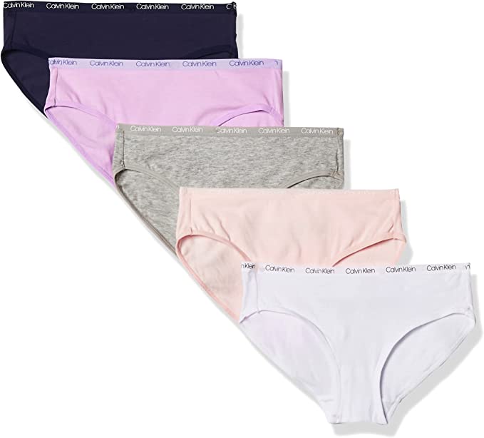 Calvin Klein Underwear Women's Motive Cotton Thong 3 Pack -  Black/White/Grey