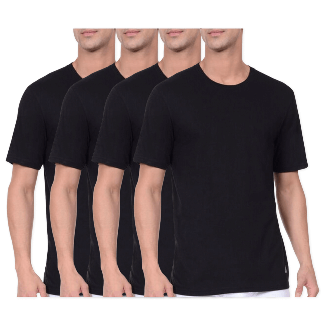 Buy Nautica Short Sleeve Round Neck 3Pk T Shirt Black In Black