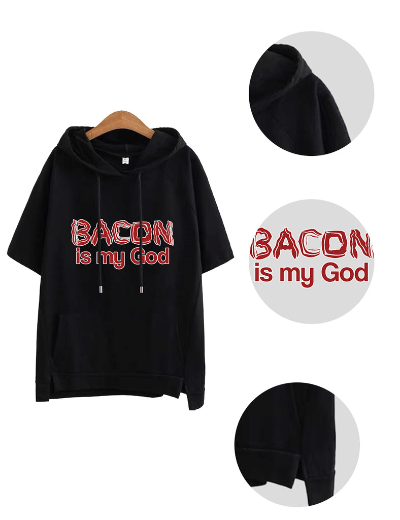 Women Plus Size Bacon Is My God T-Shirt