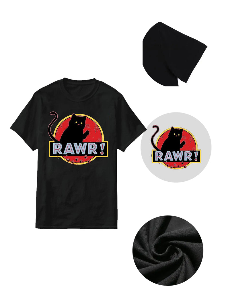 Women Plus Size Jurassic Cat RAWR T-Shirt