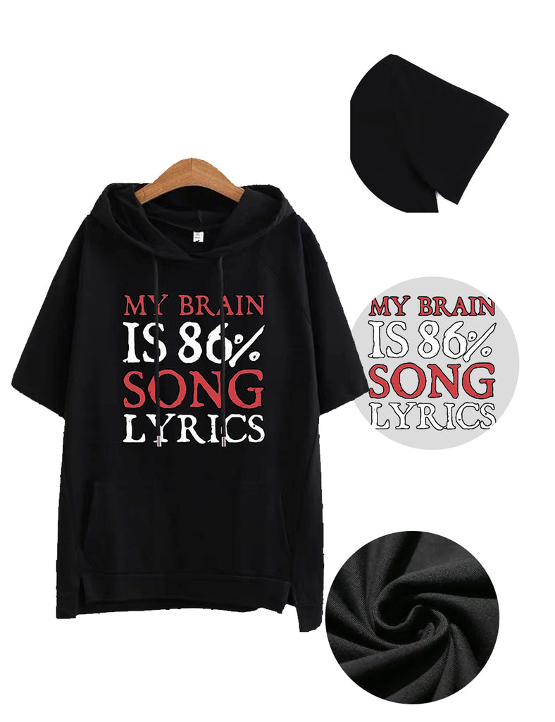 Women Plus Size Peace Lyrics Brain T-Shirt