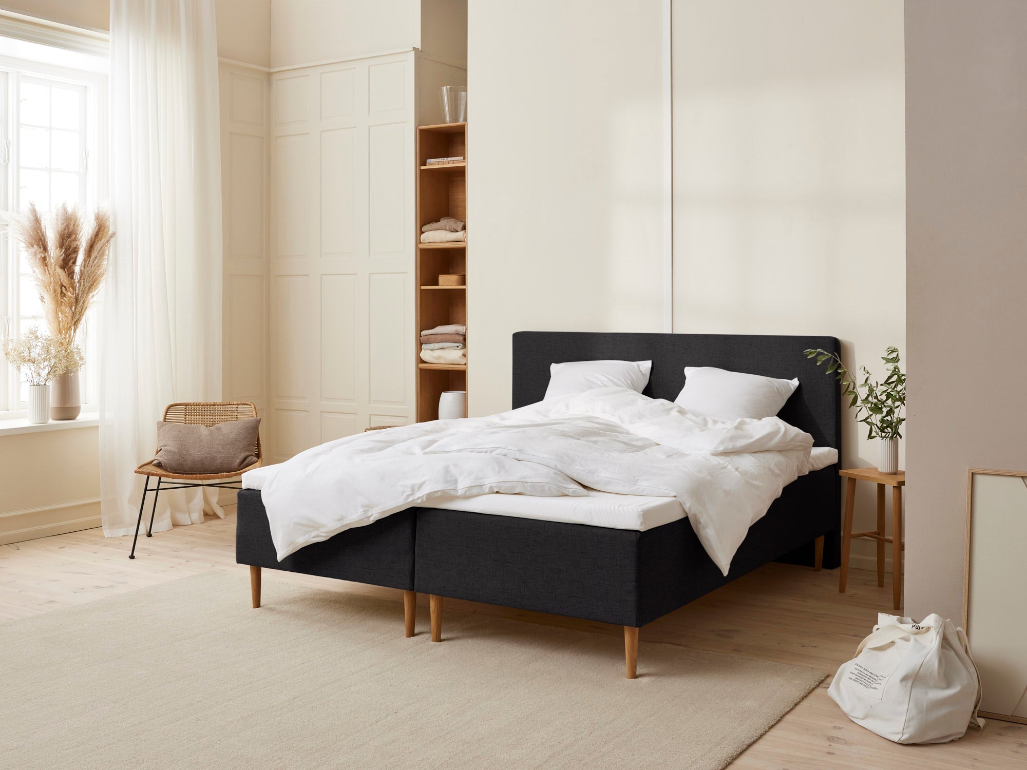 Fagmandens - Trykaflastende | Boxmadras (Sort) 180x200 cm.