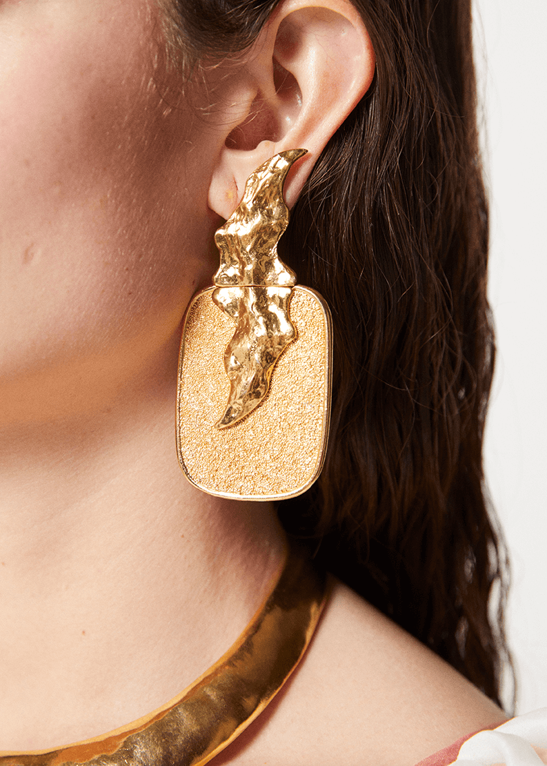 saint laurent clip on earrings