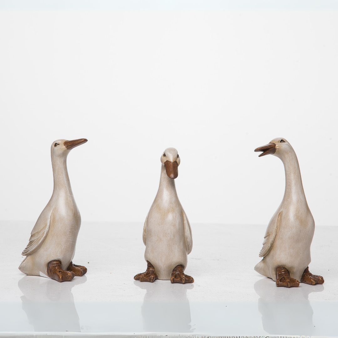 Modern Farmhouse Duck Figurines - Set of 3