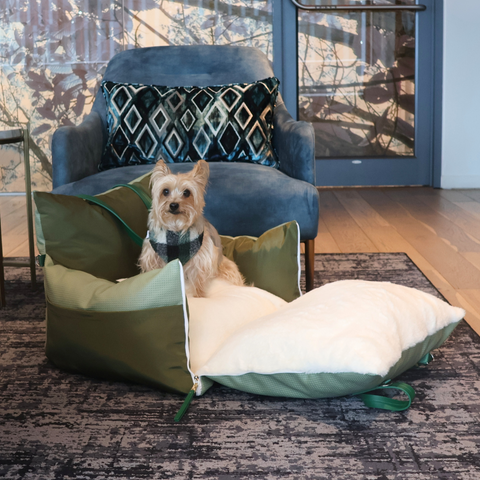 The Ultra Luxe Dog Car Seat / Travel Bed - The Travel Pawket