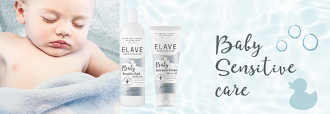 Baby sleeping, Elave Baby bath and Elave Baby Intensive Cream 