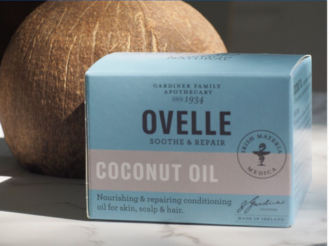 Ovelle Coconut Oil [Ecocert Cosmos Natural] is a hypoallergenic conditioning oil for nourishing & repairing skin, scalp & hair