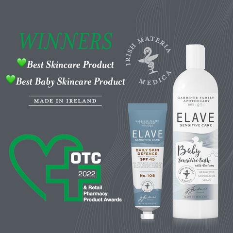 Best Skincare Product Elave Daily Skin Defence SPF45 & Best Baby Skincare product Elave Baby Sensitive Bath 