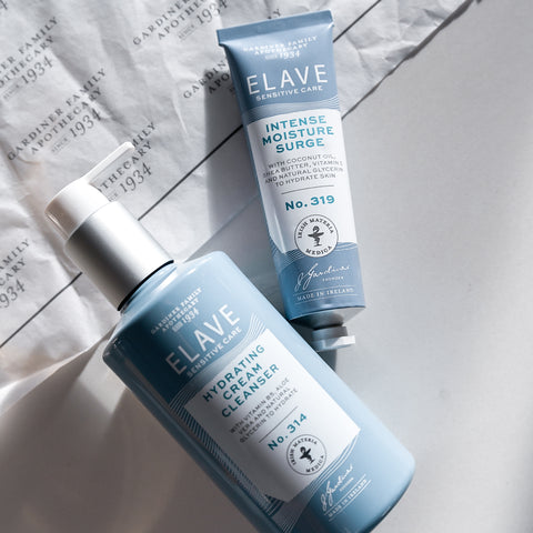 Elave Sensitive Skin Hydrating Essentials are designed to be used together to cleanse, repair and surge moisture into the skin, leaving your skin cleansed, hydrated and deeply moisturised