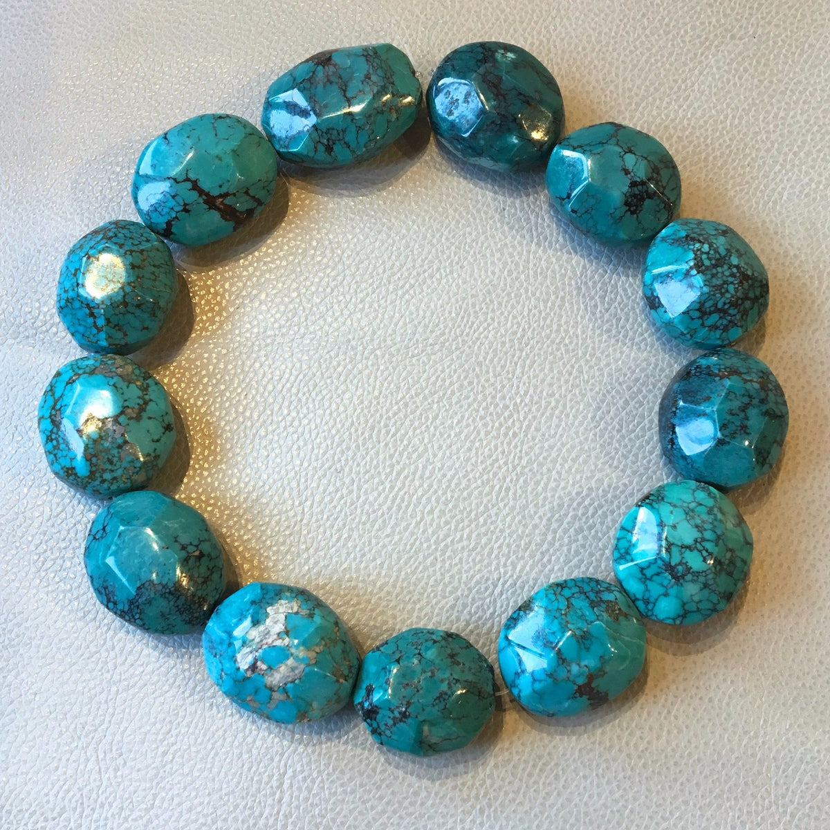 Large Faceted Turquoise Strand – Beadniks Chicago