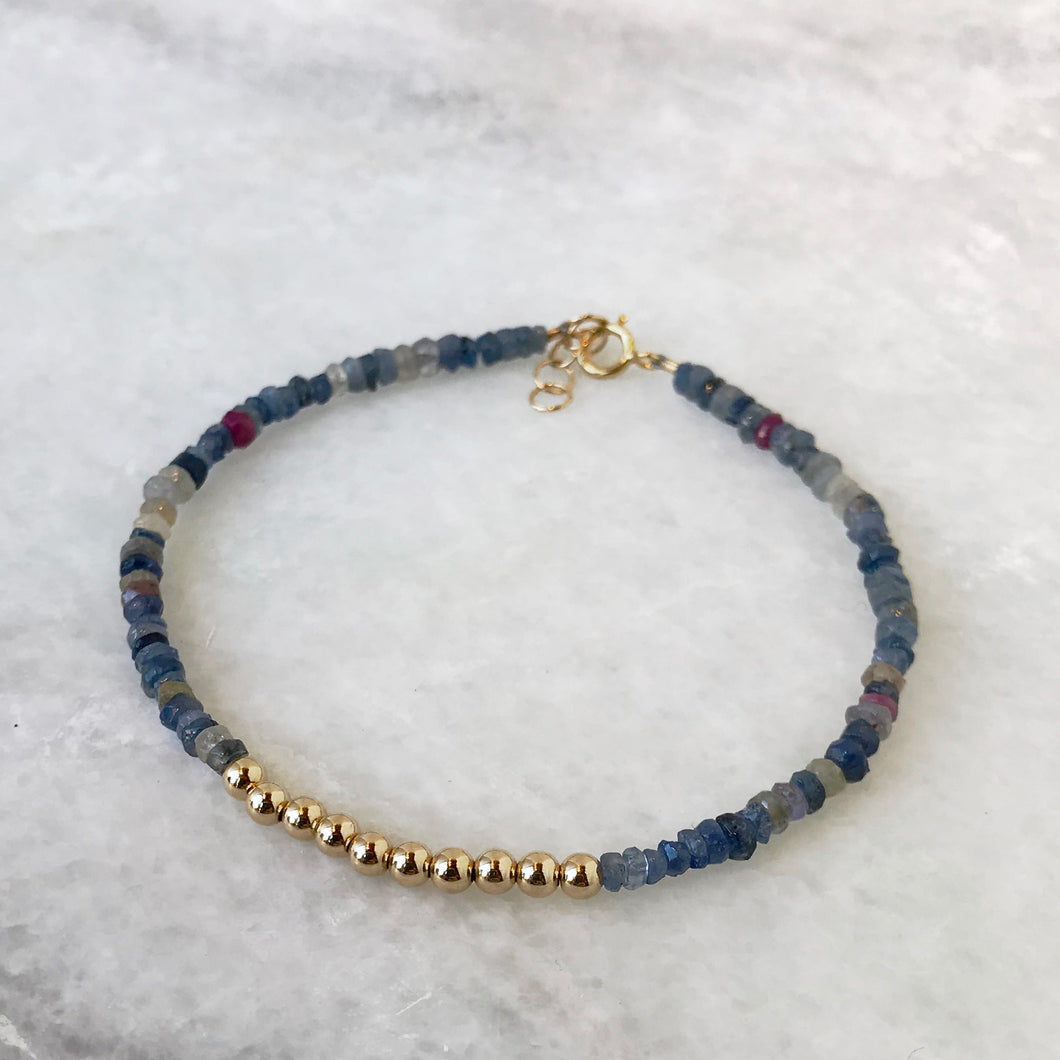 Dainty Blue Sapphire Bracelet – Beadniks Chicago