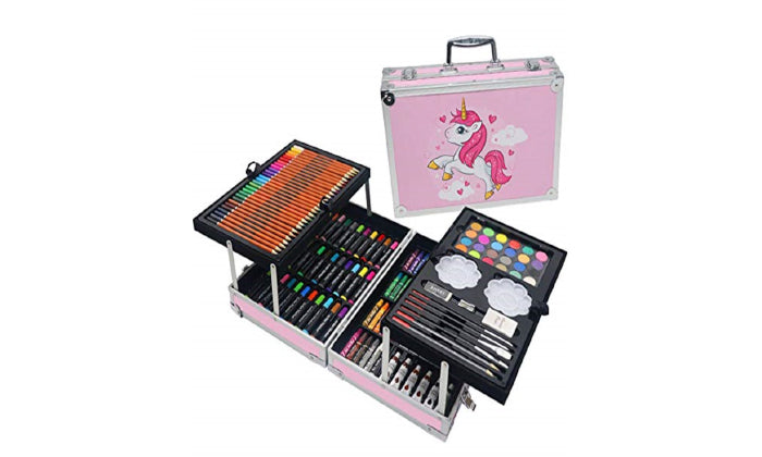 145 Pcs Unicorn Art Set for Kids with Aluminum Box