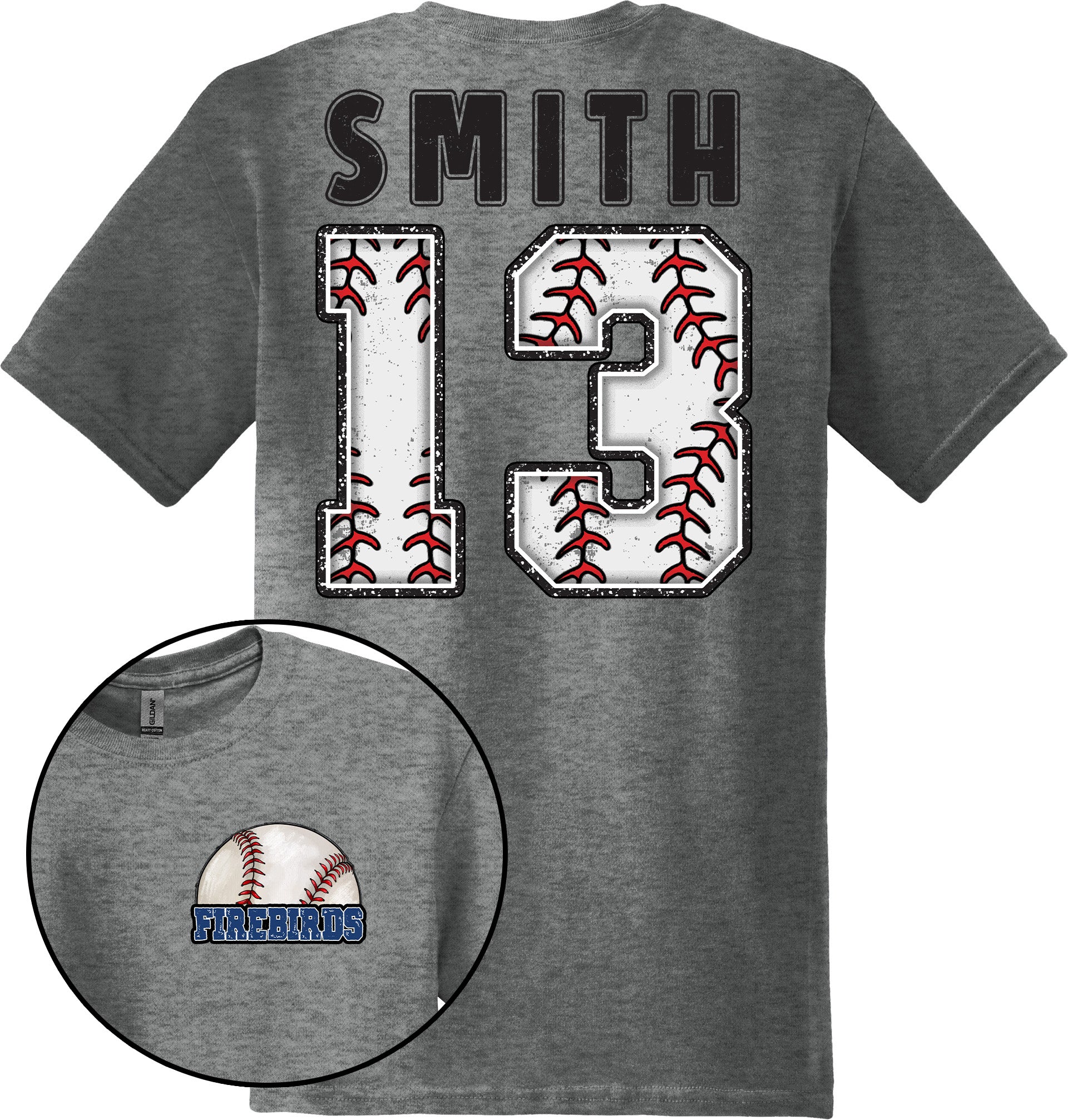 Firebirds Baseball Name & Number T-Shirt