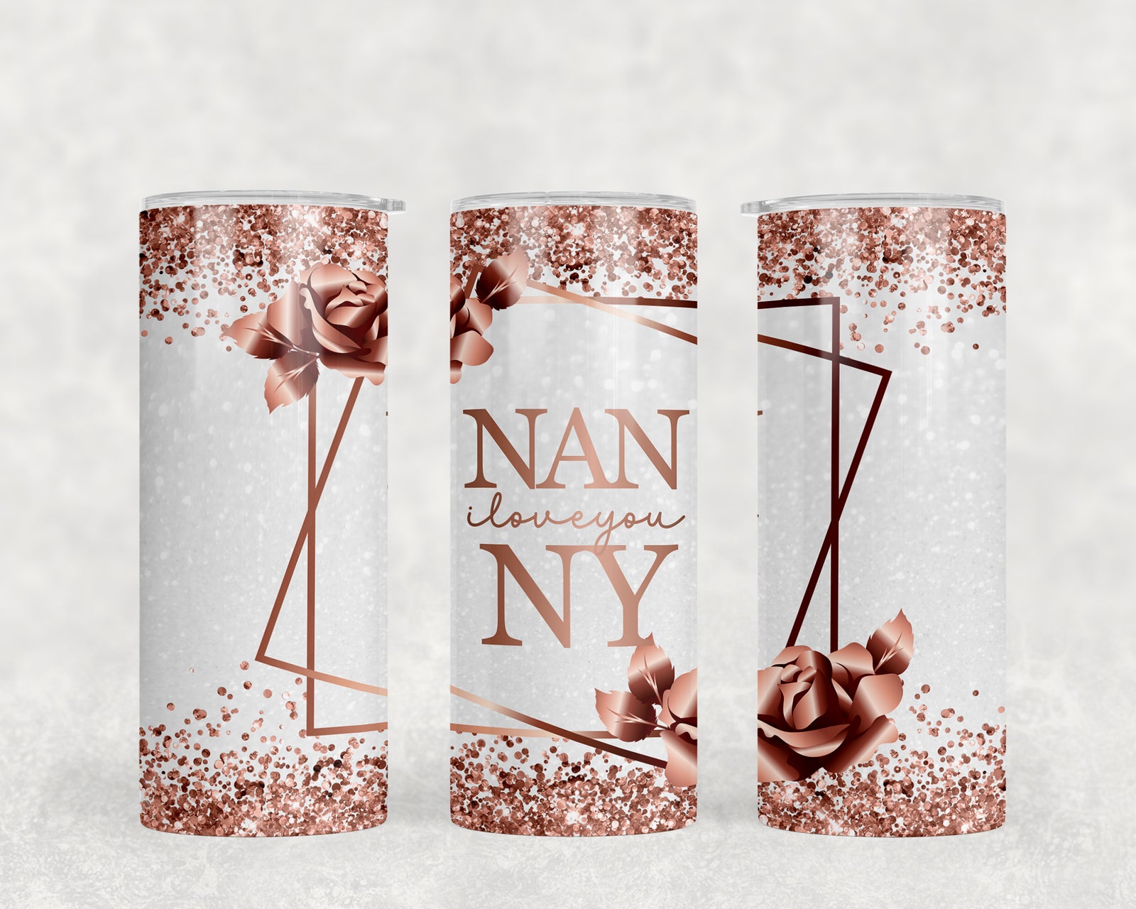 Rose Gold Skinny 20oz Tumbler — Nanny Years