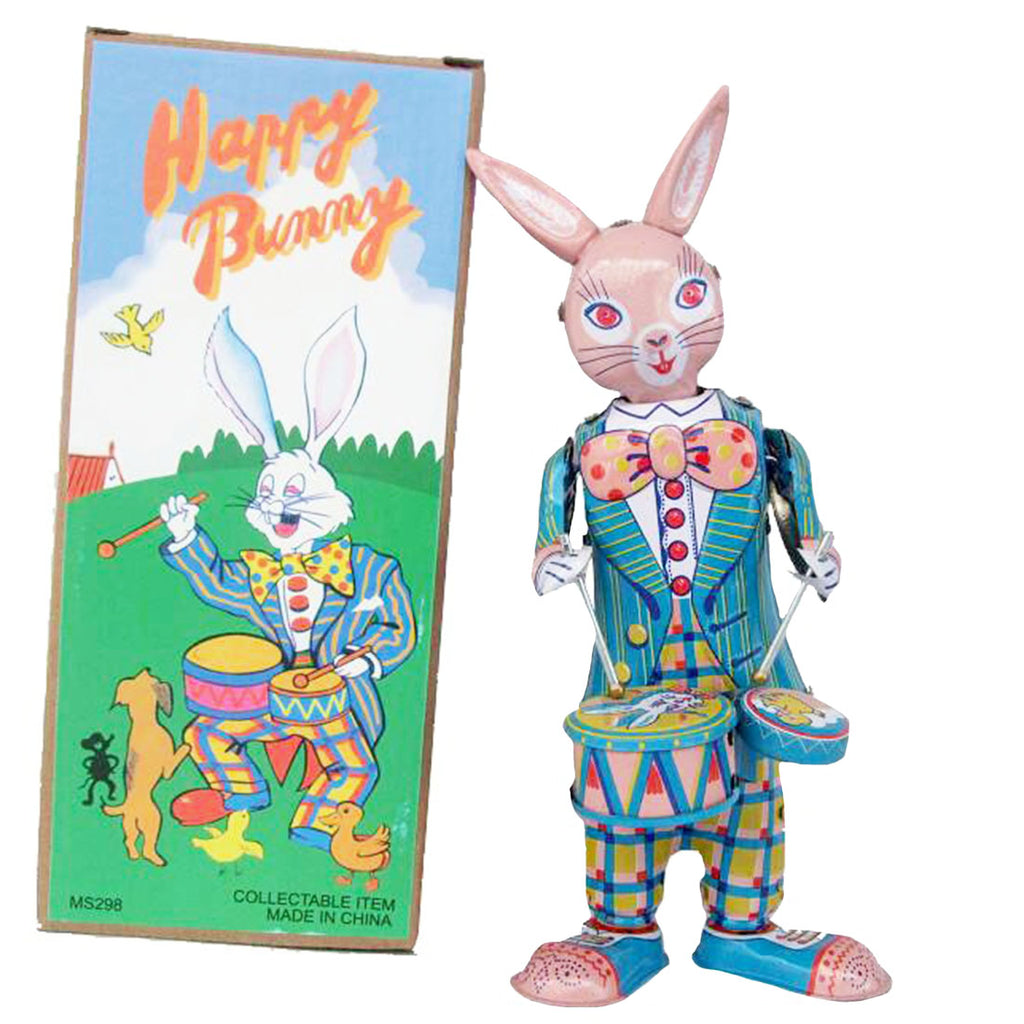 retro tin toy 'happy bunny'