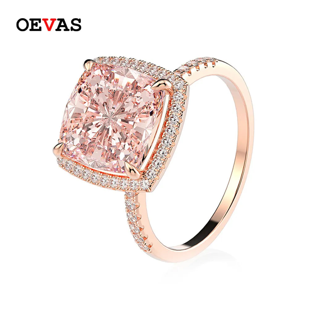 OEVAS Luxury 100% 925 Sterling Silver Created Diamond Gemstone Wedding