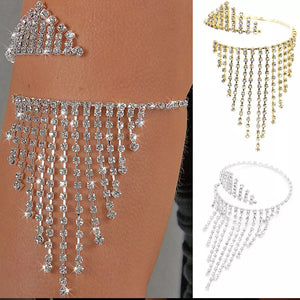 Stonefans Tassel Arm Chains for Women Jewelry Bracelet Rhinestone Boho - Paris Jewelry - Arm Jewelry For Women