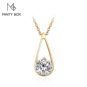 MINTYBOX 6.0mm D VVS1 Color Luxury Moissanite Pendant for Women Soild - Paris Jewelry