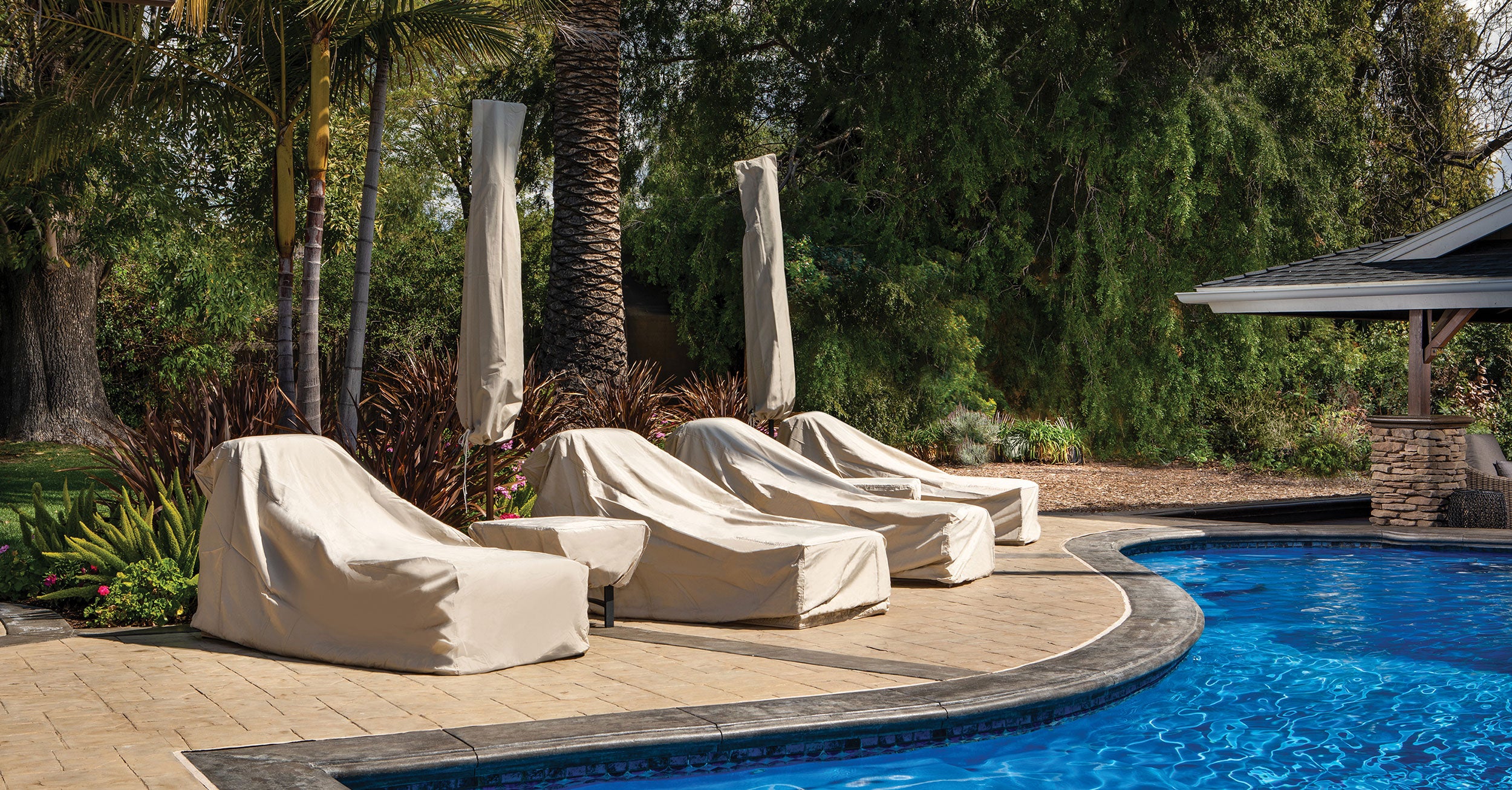 Outdoor furniture protective covers