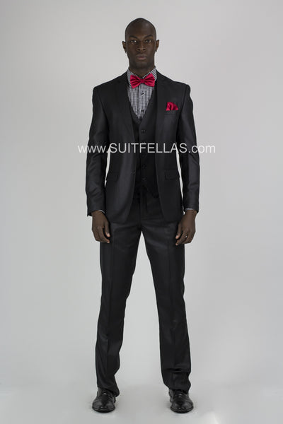 Fabio Fabrinni Slim Fit Black 3 piece Suit – Suitfellas