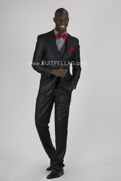 Fabio Fabrinni Slim Fit Black 3 piece Suit – Suitfellas
