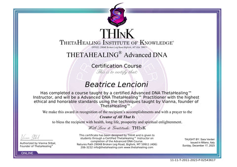 Advanced DNA ThetaHealing