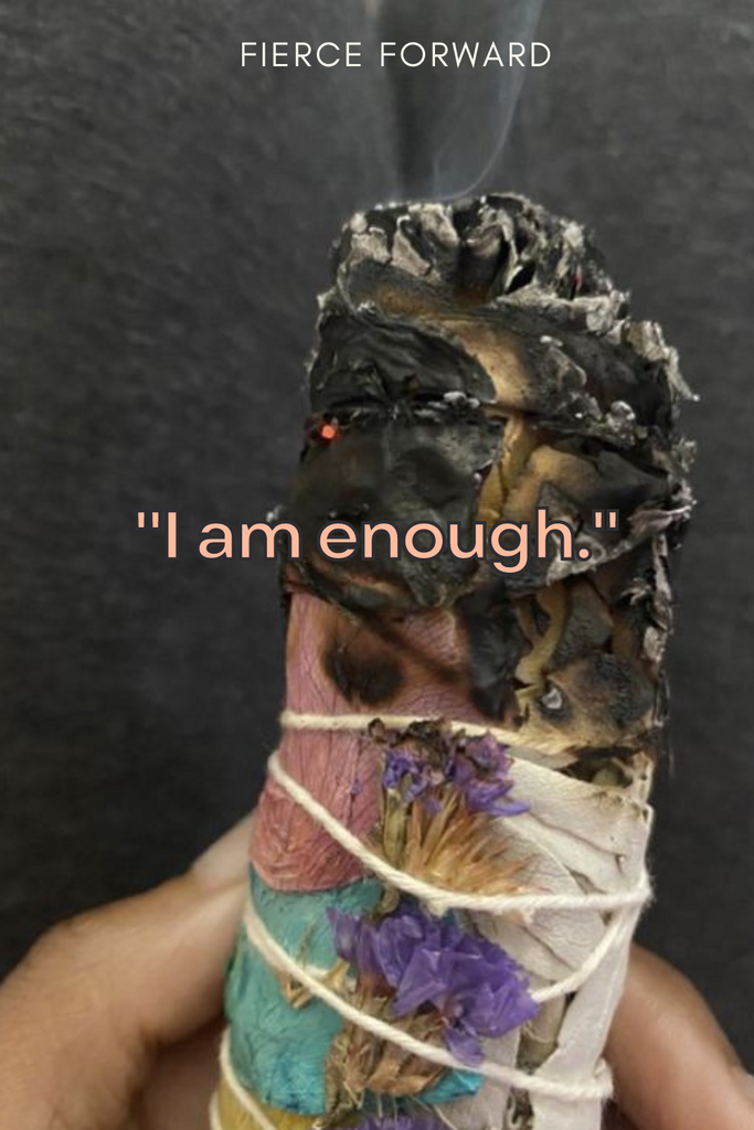 smudge stick with affirmation