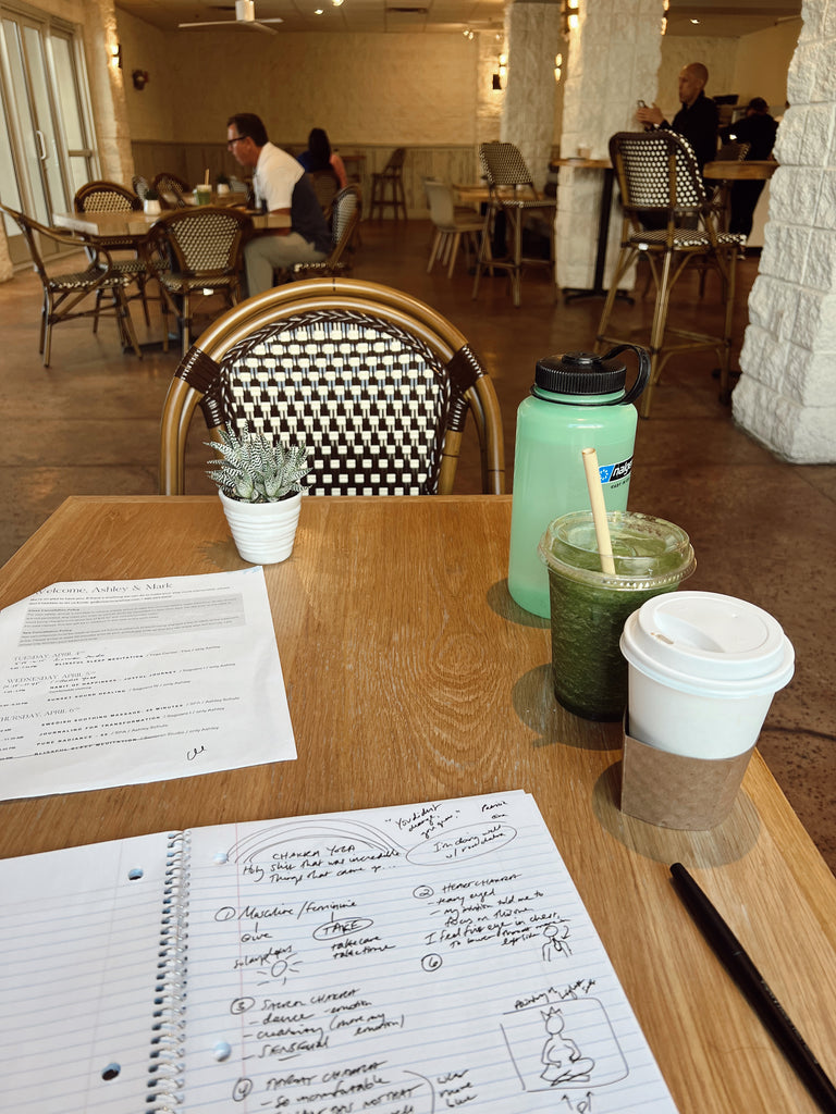 civana retreat center journaling morning coffee