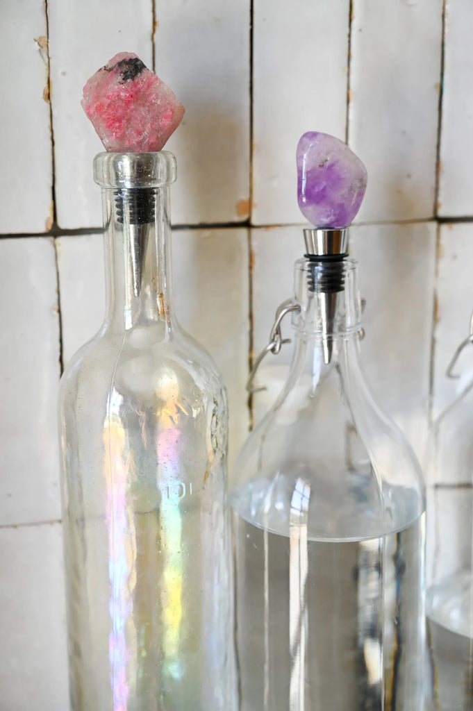 Wine Bottles with Crystal Stoppers