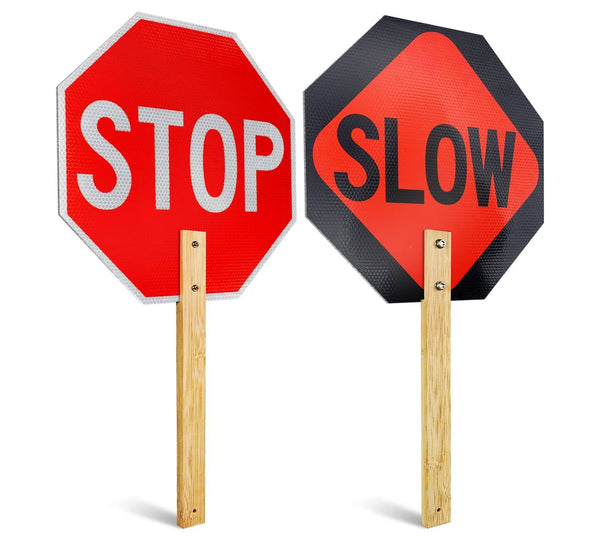 slow stop traffic sign