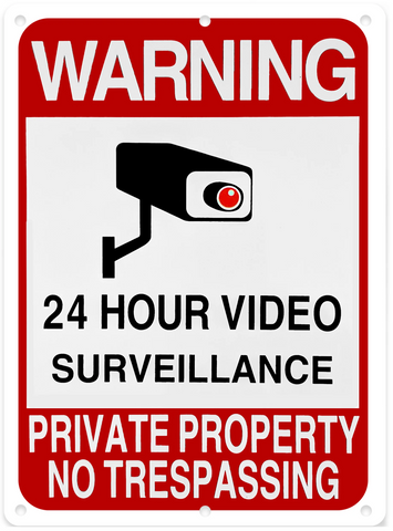 No Trespassing Video Surveillance Sign