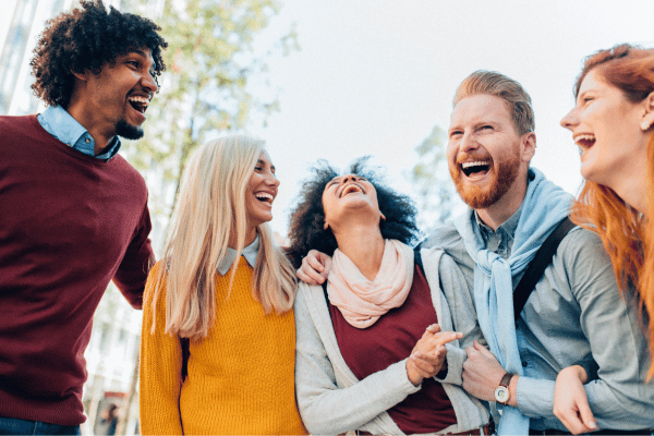 Friends Laughing Together