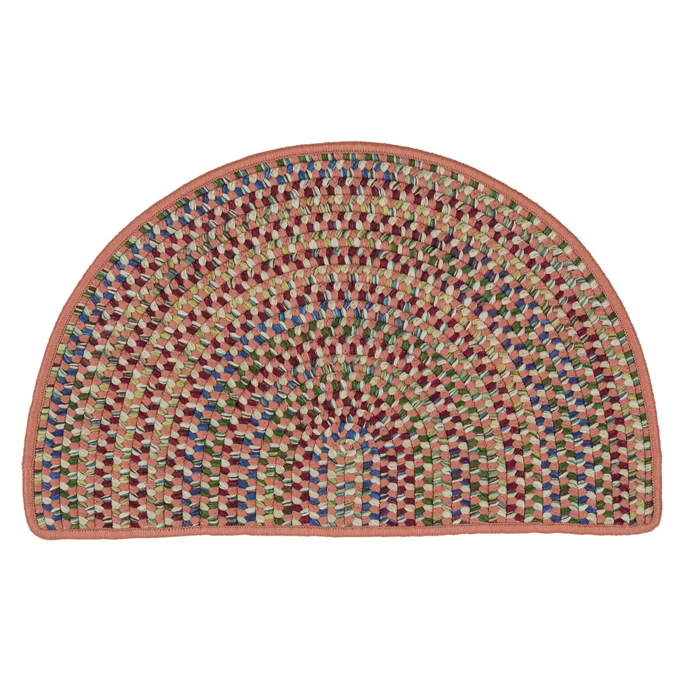 Worley Slice Red Handcraft Braided Rug