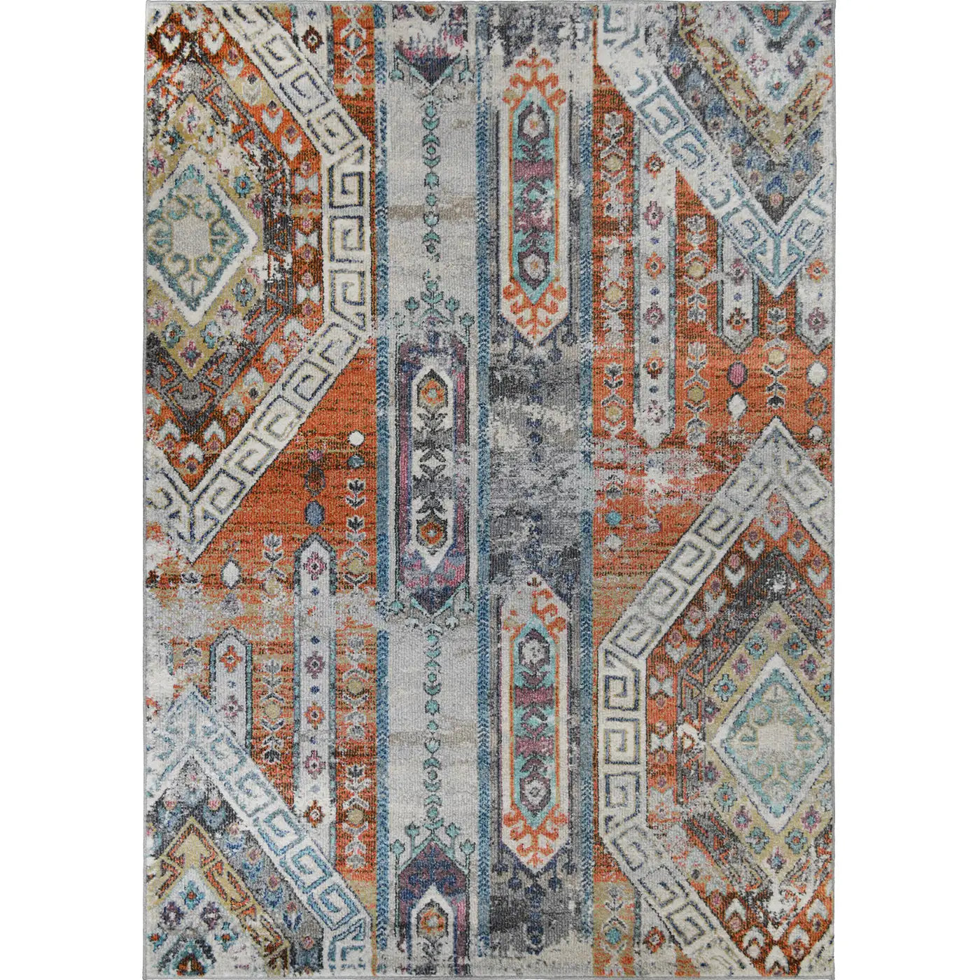 Mayan Bohemian Geometric Blended Rug
