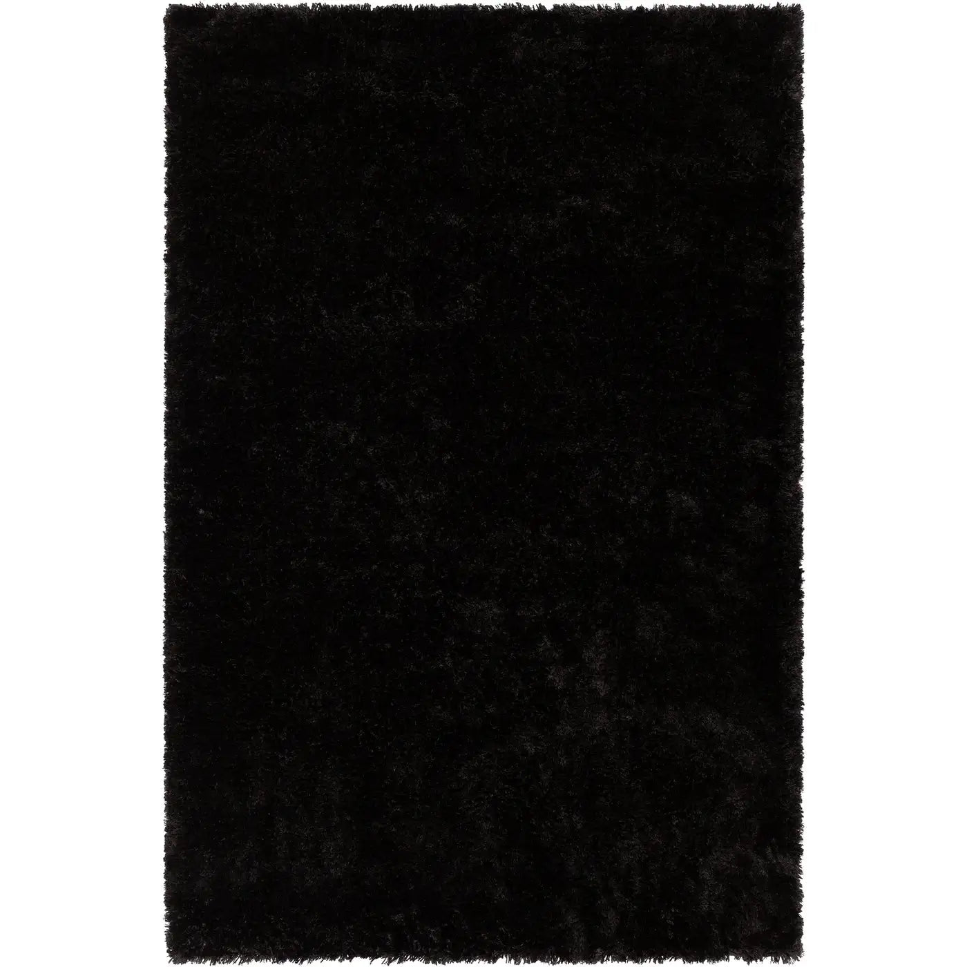 Sofie SOF-47904 Black Hand Woven Polyester Shag Rug