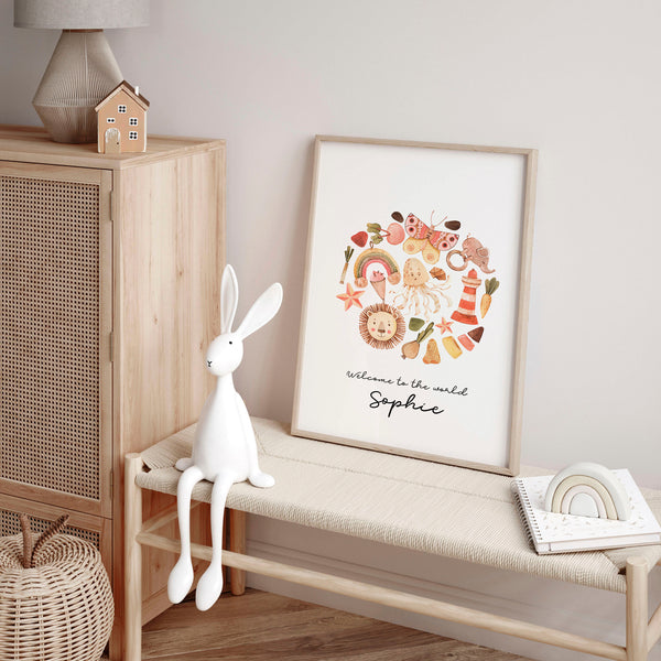 Personalised nursery wall art