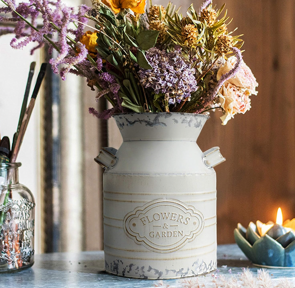 Metal Shabby Chic Vase