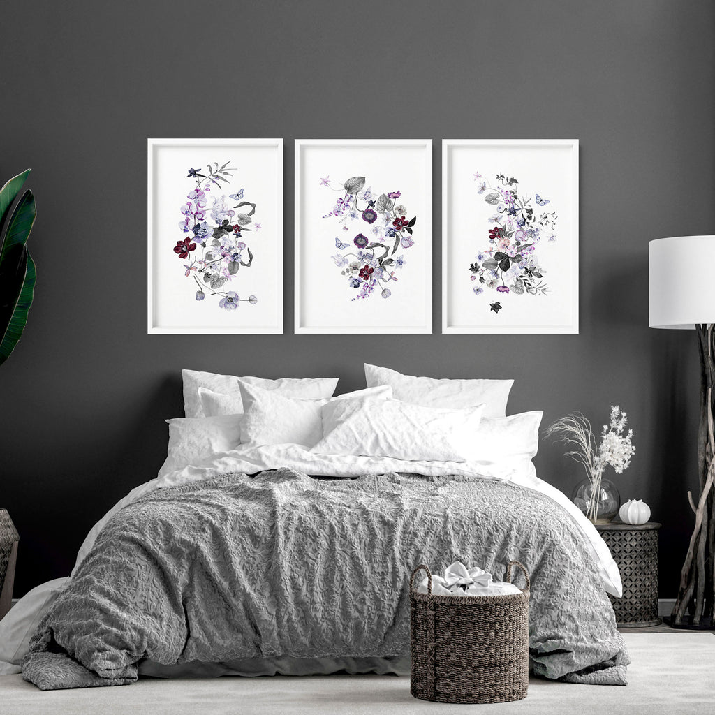 Botanical wall art for bedroom