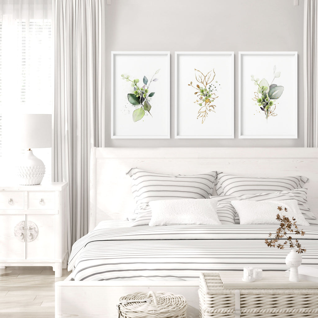 Botanical wall art for bedroom